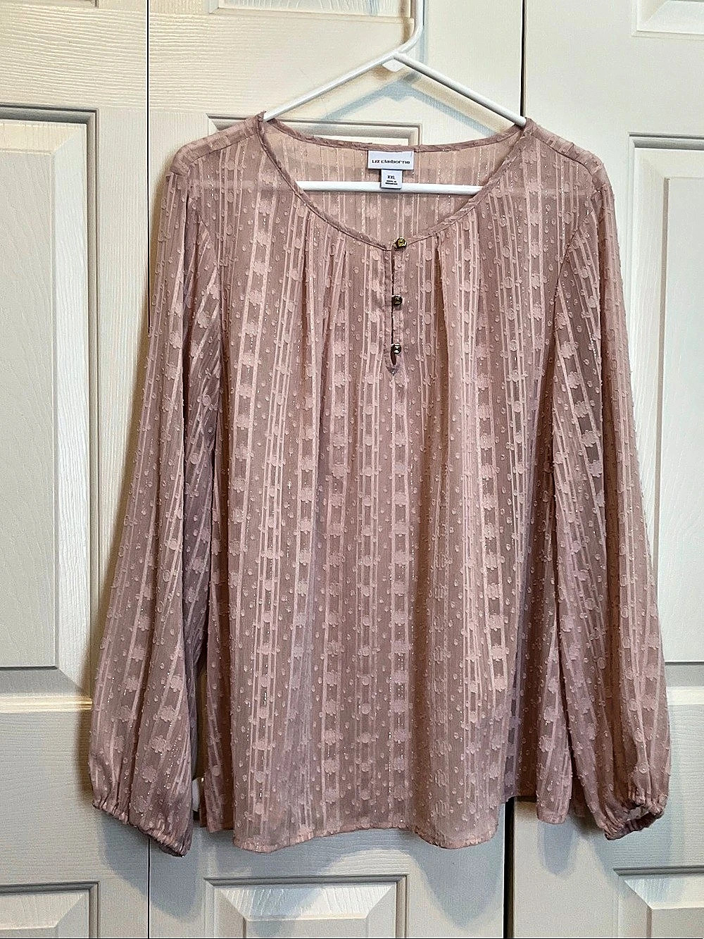 Liz Claiborne Floral Blouse Pink XXL